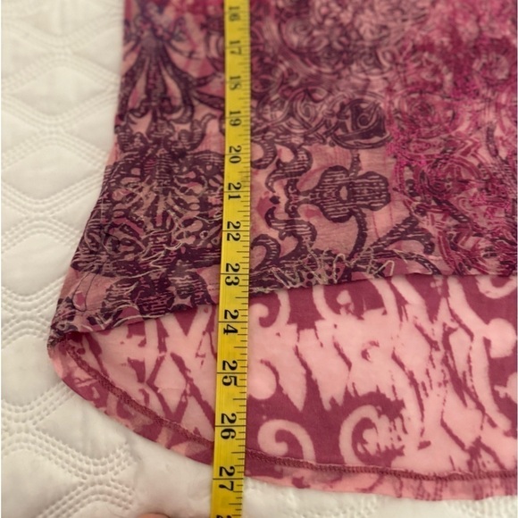 Love on a Hanger beautiful T Back tank. Gorgeous pinks/purples boho look size L - Picture 6 of 7
